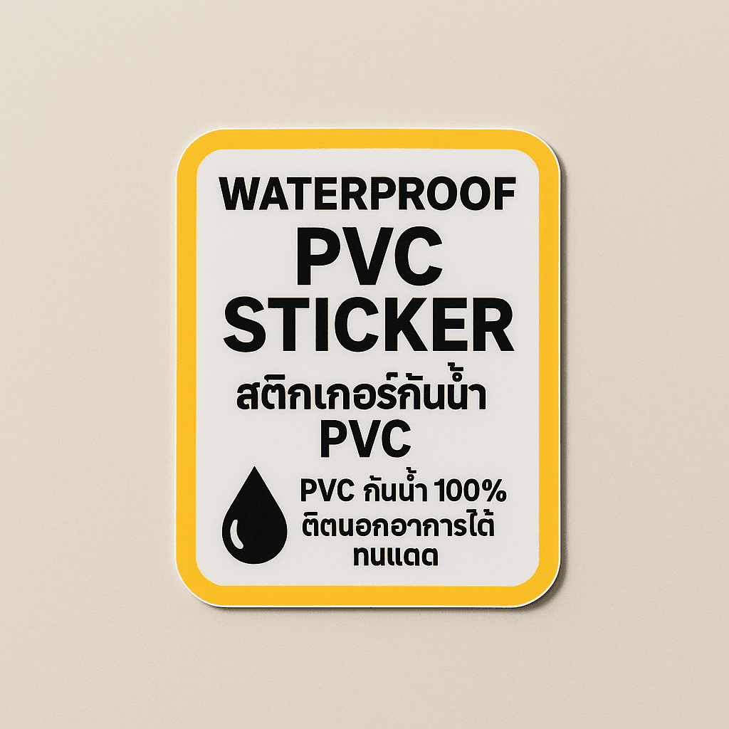 สติกเกอร์กันน้ำ PVC