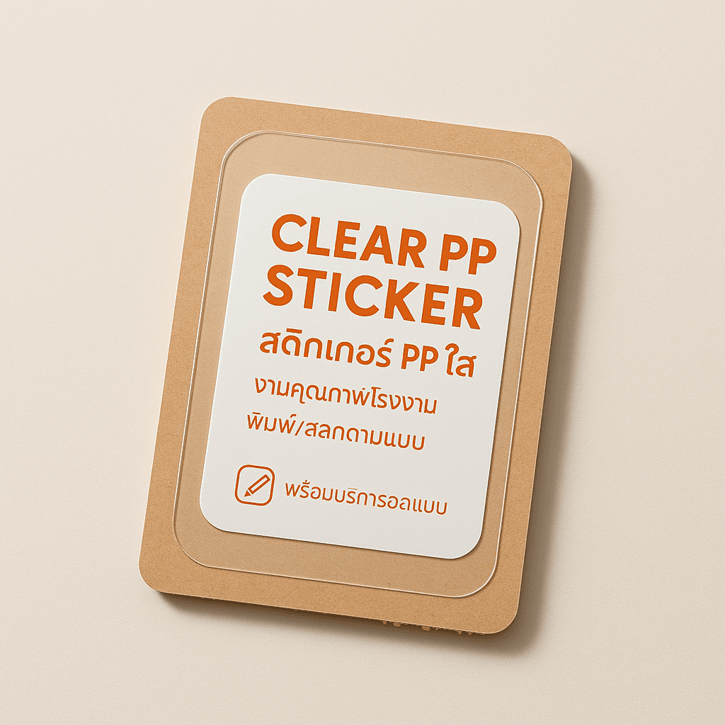 สติกเกอร์ PP ใส