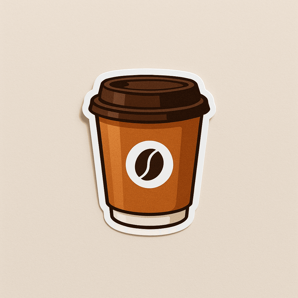 สติกเกอร์ติดแก้วกาแฟ